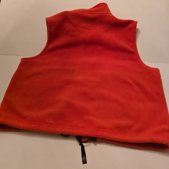 Orange Fleece Vest Zipper closure Alpine Tek Women's size L - Picture 8 of 8